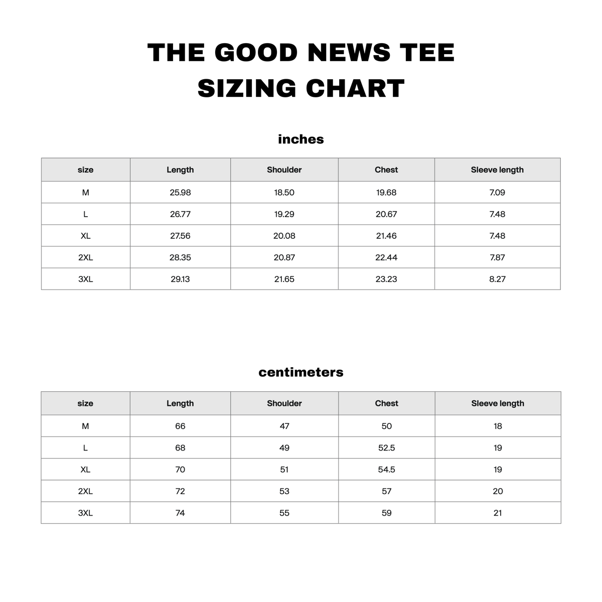 THE GOOD NEWS black tee