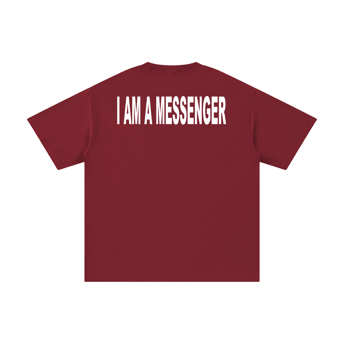 I AM A MESSENGER red tee