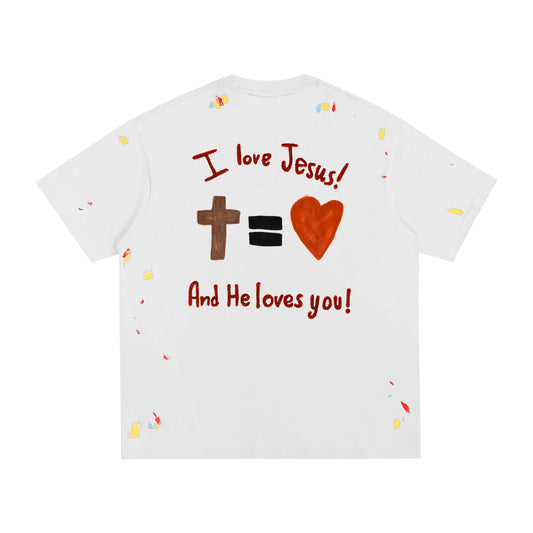 YOU ARE SO LOVED splatter tee