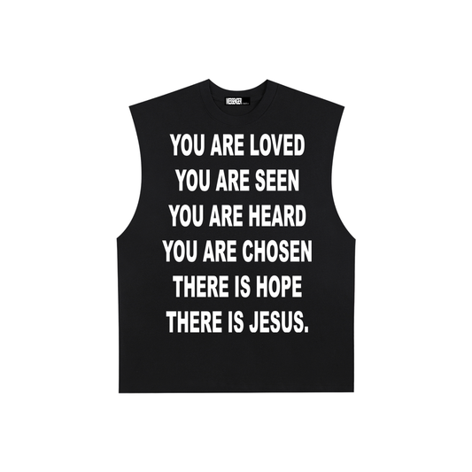 I AM A MESSENGER black tank top
