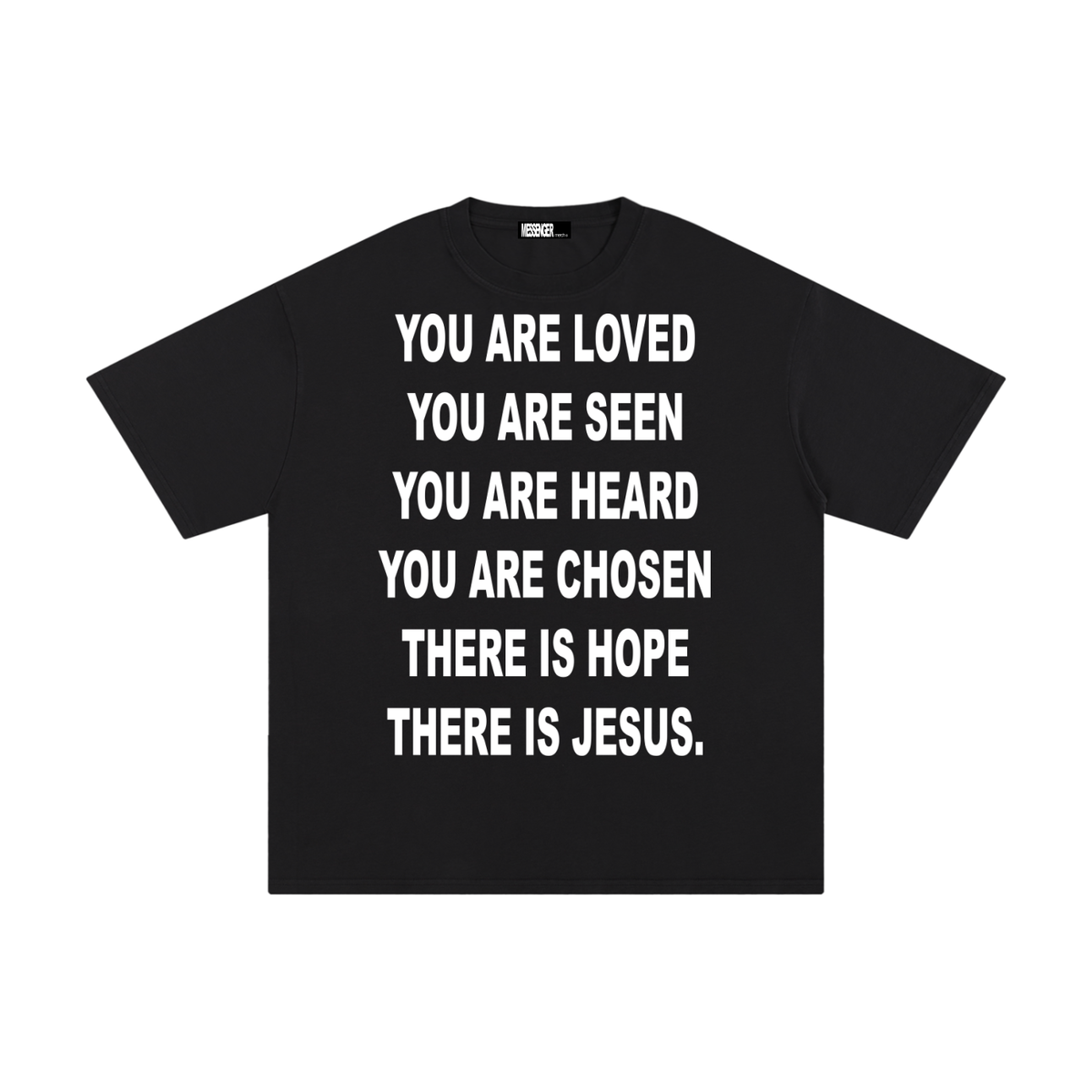 I AM A MESSENGER black tee