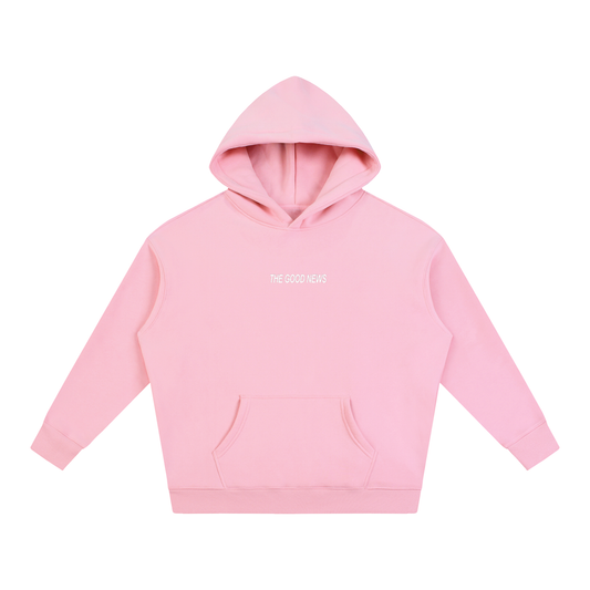THE GOOD NEWS pink hoodie