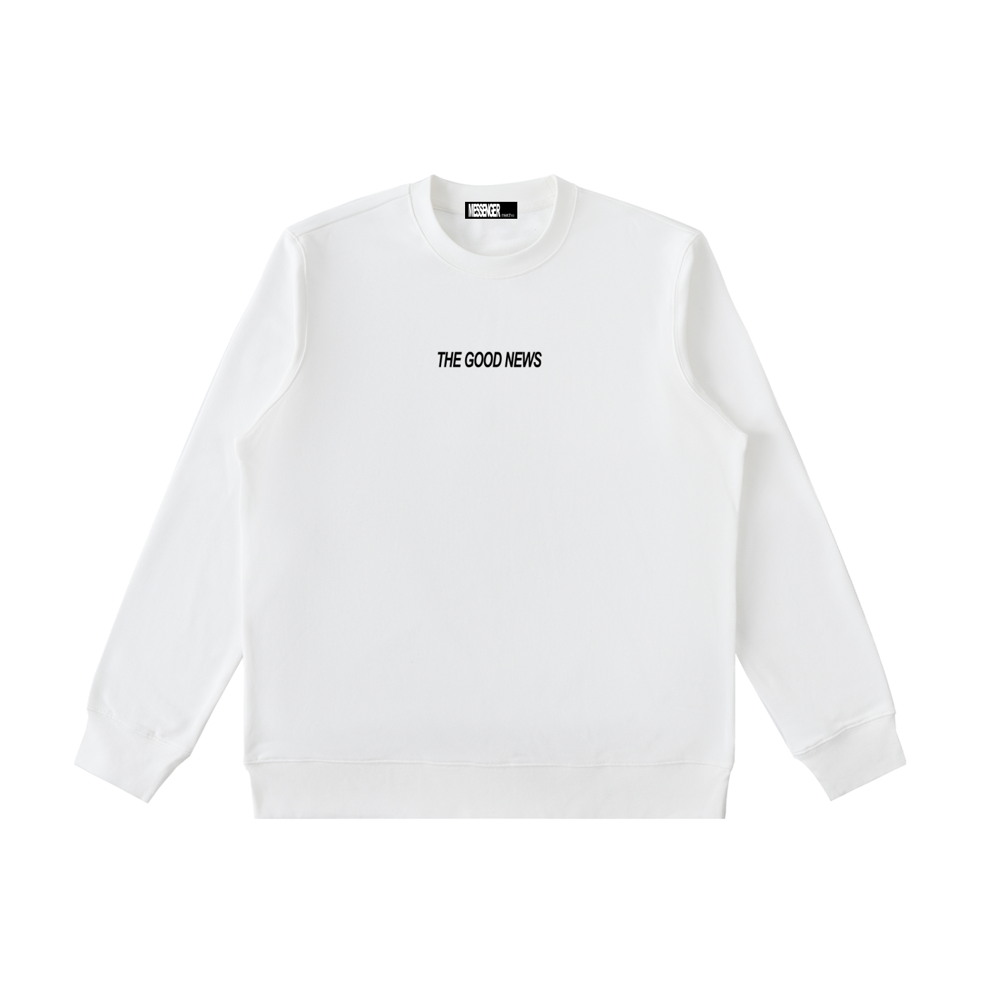 THE GOOD NEWS white sweatshirt