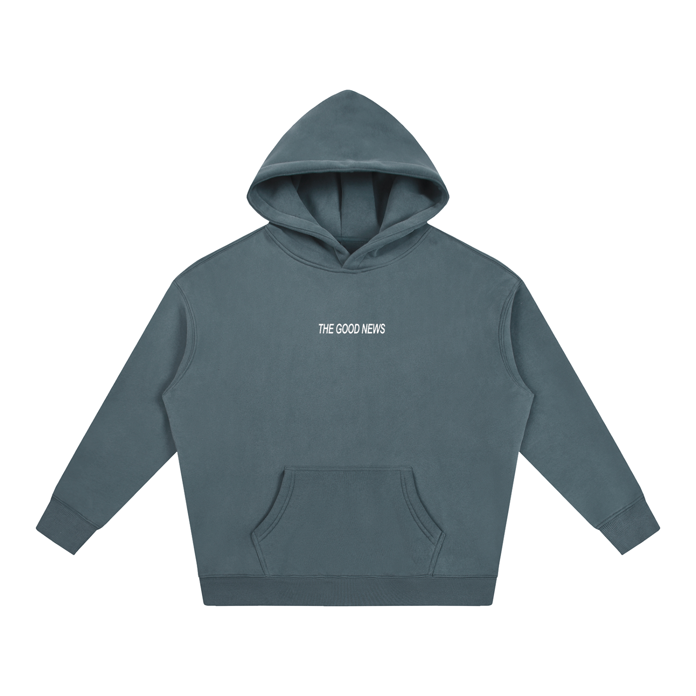 THE GOOD NEWS gray blue hoodie
