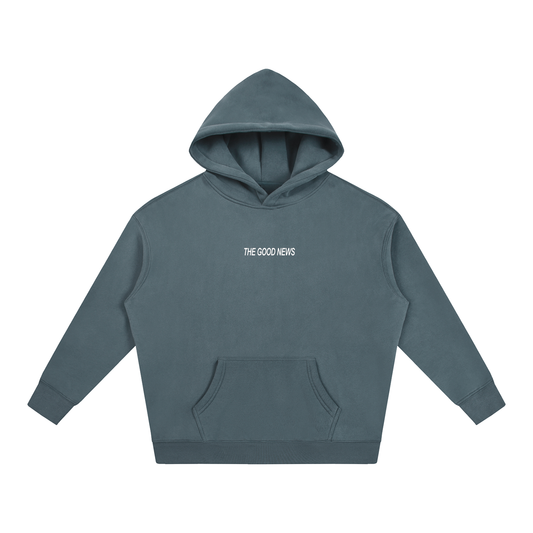 THE GOOD NEWS gray blue hoodie